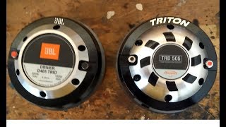 Triton TRD 505 OU JBL D405 TRIO  Comparação  Deboxe Sound Car [upl. by Oynotna]