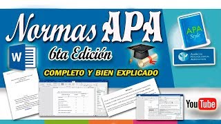 Normas APA  Sexta 6ta Edición  COMPLETO Y BIEN EXPLICADO  Para Tesis Monografías Informes [upl. by Borlase]