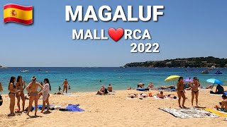 🇪🇸 Magaluf 🏖 Mallorca ❤ 28th May  Walking tour  Spain 2022  Beach walk [upl. by Ecirtak]