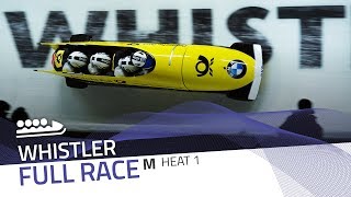 Whistler  BMW IBSF World Cup 20172018  4Man Bobsleigh Heat 1  IBSF Official [upl. by Lucchesi692]