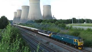 Class 47 THRASH LSL 47614 47853 amp 47828  1Z47 Statesman Charter East Midlands Parkway 100721 [upl. by Eonak]