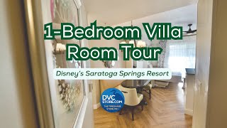 DVC Store  1Bedroom Villa Tour Disneys Saratoga Springs Resort [upl. by Ellinet]