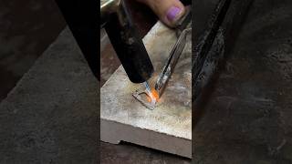 soldering a silver pendant ⚒️ metalsmithing jewelry silversmith diy jewelrymaking [upl. by Felecia]