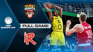 Telenet Giants Antwerp v Unahotels Reggio Emilia  Full Game  FIBA Europe Cup 202122 [upl. by Lore147]