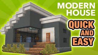 Minecraft  How to Build a Small Modern House Building Tutorial [upl. by Kirre]