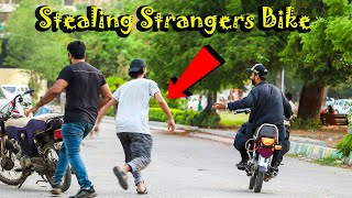 Taking Strangers Bike Prank  Pranks In Pakistan  Desi Pranks 2O [upl. by Ardnaxila]