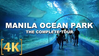 The Complete Walk Tour of Manila Ocean Park  8 Attractions Virtual Tour  4K  Ermita Philippines [upl. by Notgnirra]