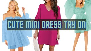 CUTE MINI DRESS TRY ON  Mini dress for girls 🤩🤩 Short dress Fashion Ideas minidress shortdress [upl. by Meesaw422]