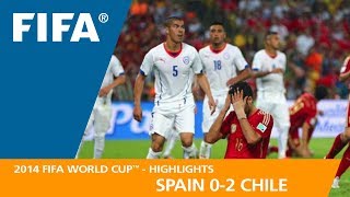 Spain v Chile  2014 FIFA World Cup  Match Highlights [upl. by Luise960]