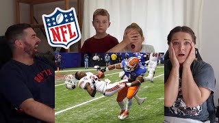 Family of Rugby Fans Reacts to NFL Footballs Biggest Hits Ever Youtube Video [upl. by Ja557]