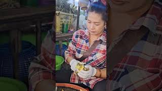 The Most Popular Durian Shop in Vientiane City Lao Fruits Cutting Skills short pineapple [upl. by Feune]