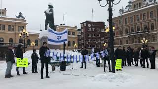 20231216 Israelmanifestation Stora torget Sundsvall [upl. by Anertak543]