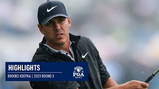 Brooks Koepka Cards 4Under Par 66 To Lead  Round 3  2023 PGA Championship [upl. by Haronid]