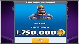 HOW TO GET 1750000 GOLD FOR FREE IN CLASH ROYALE [upl. by Derwin]