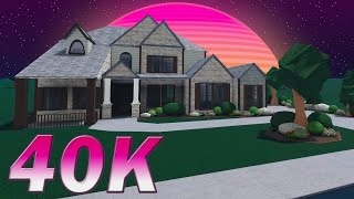 Bloxburg Suburban family house build  40k speed build [upl. by Carlisle303]