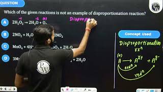 Which of the given reactions is not an example of disproportionation reaction [upl. by Clemens]