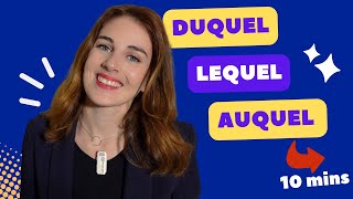 Lequel Auquel Duquel  Les PRONOMS RELATIFS COMPOSÉS  Grammaire B2  C1 [upl. by Yehc]