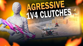 AGRESSIVE 1V4 CLUTCHES 💥HIGH TIER  BGMI PUBG bgmiliverankpushteamcode [upl. by Harolda69]