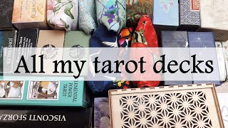 All my tarot decks  Deck collection 2023 [upl. by Dahc]