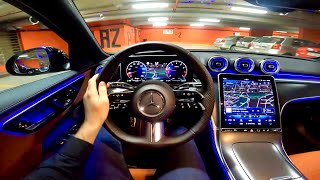 NEW Mercedes CCLASS 2023  NIGHT POV test drive PURE DRIVING C 300 4MATIC [upl. by Leiahtan945]