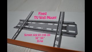 How to FIXED WALL MOUNT for LCD amp LED TV  SUPER Easy Way [upl. by Namsaj]