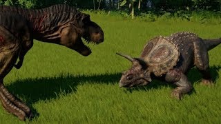 Torosaurus vs TRex Indominus Rex Indoraptor Spinoraptor Spinosaurus Giga Carcha amp Allosaurus [upl. by Lat]