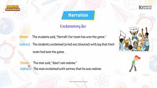 Narration Optative and Exlamatory Sentences  Narration in English Grammar [upl. by Aryajay]