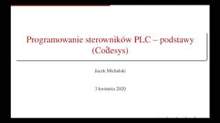 PAiR Laboratorium  Podstawy programowania sterowników PLC Codesys [upl. by Rolyt]