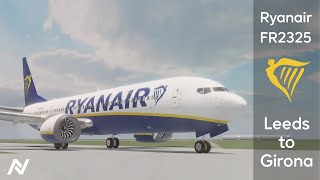 ROBLOX  Ryanair B737 MAX 8 Flight  Leeds  Girona [upl. by Arelus]