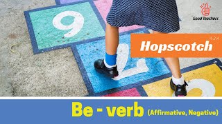 English Grammar Game Hopscotch  Be verb Affirmative Negative [upl. by Milka]