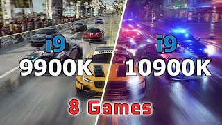 Intel i99900K vs i910900K  Test in 8 Games [upl. by Kilar]