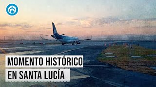 Así fue el primer despegue en el nuevo aeropuerto de Santa Lucía [upl. by Warren962]