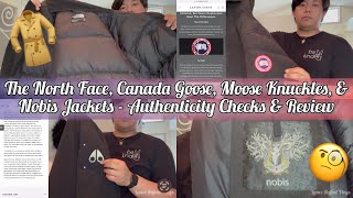 The North Face Canada Goose Moose Knuckles amp Nobis Winter Jackets  Authenticity Checks amp Review [upl. by Oilicec205]