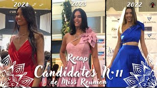 Récap des Candidates N•11 de Miss Reunion 202220232024  Loana S  Nawel P  Sonia Q [upl. by Odrarej]