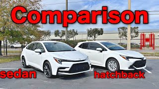 2024 Toyota Corolla Sedan se vs Corolla Hatchback se Comparison All Specs Test Drive [upl. by Viehmann79]