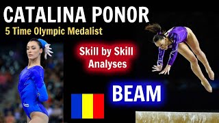 CATALINA PONOR  5 Time  Olympic Medalist  Romania Skill by skill BEAM Analyses with Olympian [upl. by Wilie]