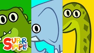 Turn amp Learn ABCs  ANIMALS  ​​🌈 Super Simple ABCs [upl. by Morven72]