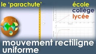 Caractériser un mouvement  MOUVEMENT RECTILIGNE UNIFORME  Chute Parachute École Collège Lycée [upl. by Thurman]