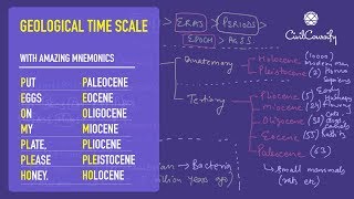 GEOLOGICAL TIME SCALE explained with Mnemonics [upl. by Eirot177]