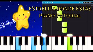 Como tocar quot Estrellita donde estásquot  Piano Fácil  Melodía y acordes [upl. by Lyrad]