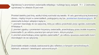 Ognisko i ogniskowa zwierciadła wklęsłego [upl. by Anelas276]