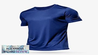 Quickdrying Men Running Shirts Fitness Compression Gym Polyester Sports Tshirt Black 2023 Review [upl. by Livi]