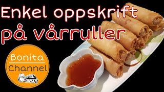 Vårruller oppskrift Vårruller  Enkel oppskrift på vårruller  Hjemme lage vårruller [upl. by Sandeep864]