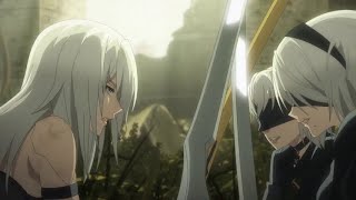 A2 fights 2B amp 9S in NieR Automata Anime [upl. by Ennaoj]