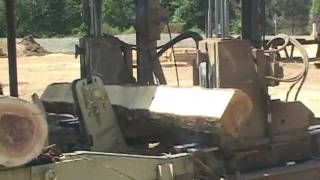 Hurdle Machine Works Cross Tie Sawmill part 3  Roses Sawmill  Mill1 [upl. by Merchant]