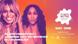 Laverne Cox Interviews Mj Rodriguez  A Digital Pride Experience [upl. by Marala]