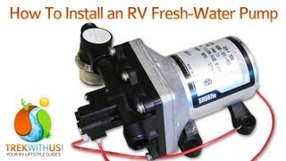 How to Install a SHURflo Fresh Water Pump  RV DIY [upl. by Nauwaj734]