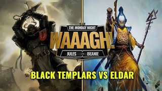 CAST DOWN THE WITCH BLACK TEMPLARS V ELDAR 10th Edition Warhammer 40000 [upl. by Ijneb]