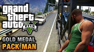 GTA 5  Mission 58  Pack Man 100 Gold Medal Walkthrough [upl. by Rudy]