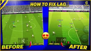 How To Fix Lag in eFootball 2024 Mobile 😍  Best Steps amp App To Use  Fix Lag Issue Now [upl. by Raseac]